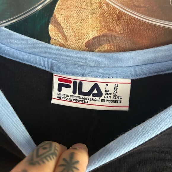 Fila Vintage 90s Baby Blue Bodycon Sporty Dress Womens XL - Picture 12 of 16